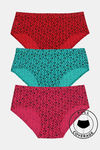 Rosaline Pure Cotton Full Coverage Polkas n Hoops Brief (Pack of 3) — thumbnail 1